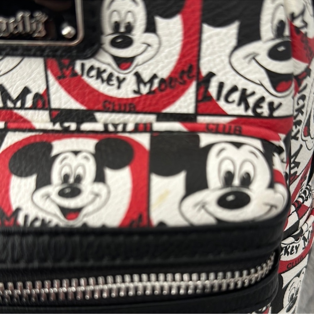 Loungefly Mickey Mouse Clubhouse Red and Black Backpack EUC - Picture 7 of 7